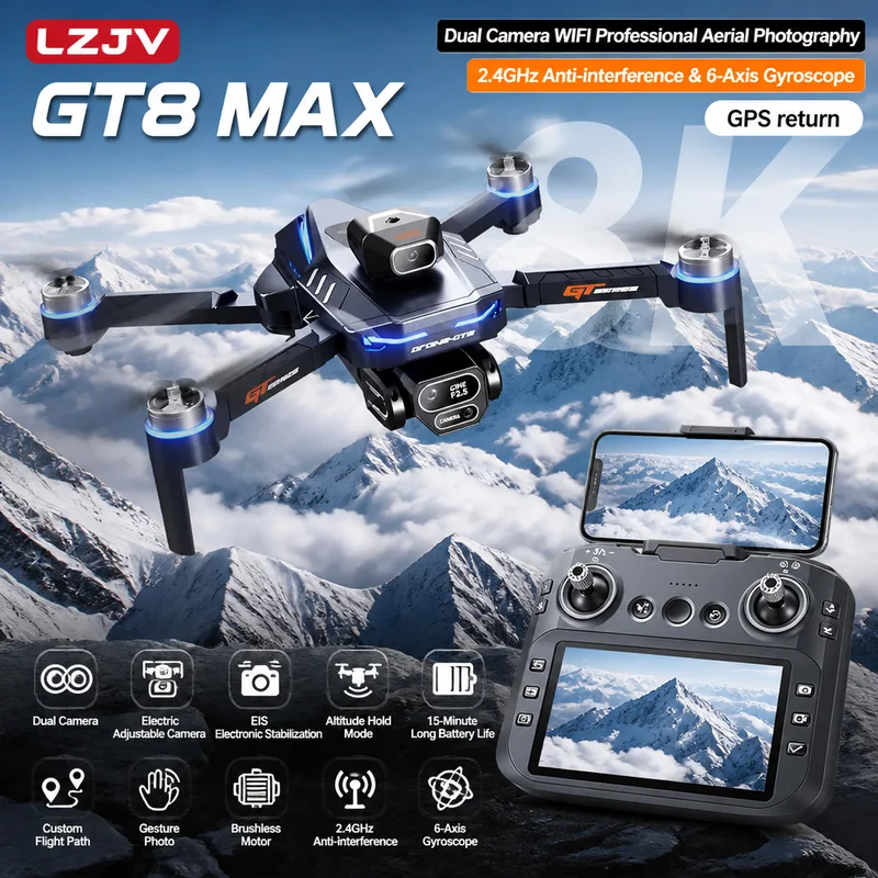 GT8 Max Foldable Drone 8K HD P - огляд і ціна Drone Camera Night Vision